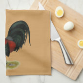 Linge De Cuisine Coq Rouge Noir BB Jeu Américain (Quart Plié)