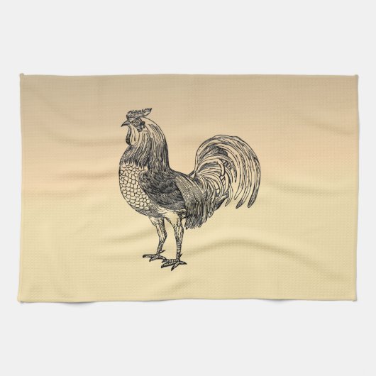 Linge De Cuisine Coq rustique (Horizontal)