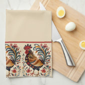 Linge De Cuisine Coqs (Quart Plié)