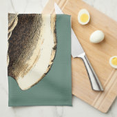 Linge De Cuisine Coque conique turquoise (Quart Plié)