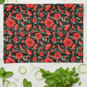 Linge De Cuisine Coquelicot rouge (Plié)