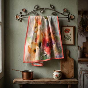 Linge De Cuisine Coquelicots aquarelle d'automne