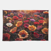 Linge De Cuisine Coquelicots Colorés (Horizontal)