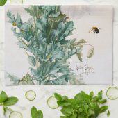 Linge De Cuisine Coquelicots et abeilles par Paul de Longpré (Plié)