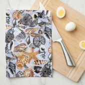 Linge De Cuisine Coques de mer (Quart Plié)