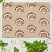 Linge De Cuisine Coques de mer - marron et beige (Plié)
