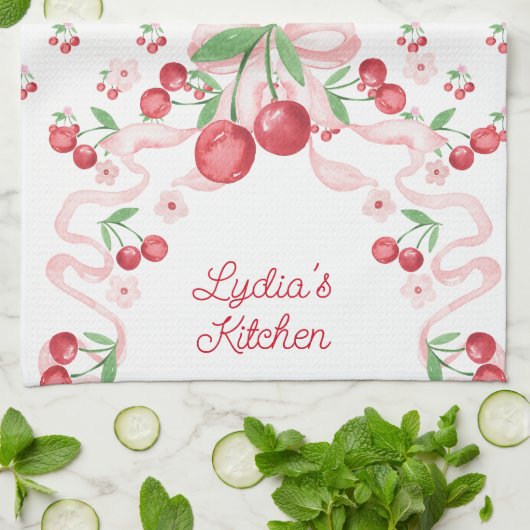 Linge De Cuisine Coquette Cherry (Plié)