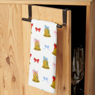 Linge De Cuisine Coquette Noël cloches et vaches Preppy Classic