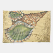 Linge De Cuisine Coquillage Brown et vert (Horizontal)