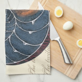 Linge De Cuisine Coquillage romantique (Quart Plié)