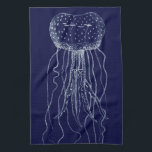 Linge De Cuisine Coquillages blancs et bleus<br><div class="desc">Cette image de cette méduse translucide unique est parfaite pour votre collection nautique. Même si les méduses peuvent faire des piqûres douloureuses,  vous serez à l'abri de celle-ci ! C'est une grande oeuvre d'art moderne qui va être très bien sur tous les produits Zazzle.</div>