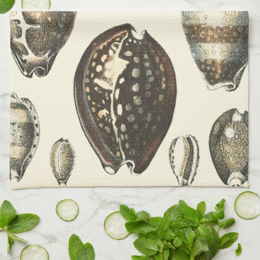 Linge De Cuisine Coquillages De Forme Unique (Plié)