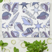 Linge De Cuisine Coquillages de Lavendar (Plié)
