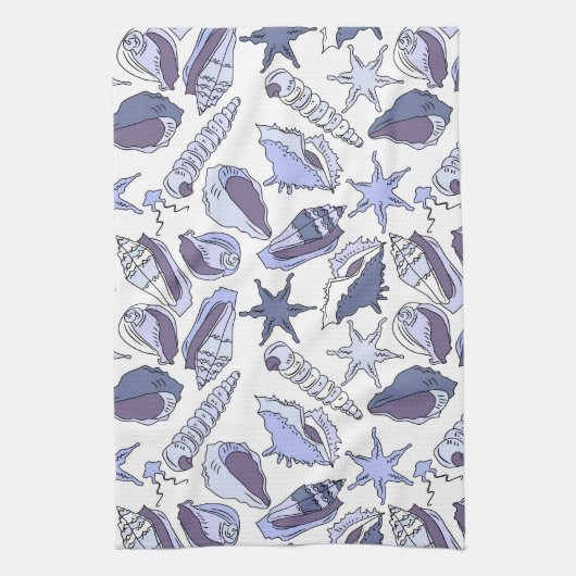 Linge De Cuisine Coquillages de Lavendar (Vertical)