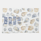 Linge De Cuisine Coquillages de plage côtière (Horizontal)