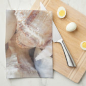 Linge De Cuisine Coquillages d'été ensoleillés, Sea Shells Beach Lo (Quart Plié)