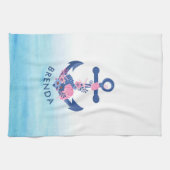 Linge De Cuisine Coquillages et coraux ancre de bateau nautique (Horizontal)