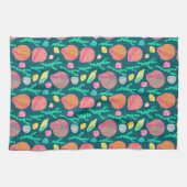 Linge De Cuisine Coquillages et Motifs d'algues (Horizontal)