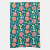 Linge De Cuisine Coquillages et Motifs d'algues (Vertical)