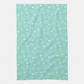 Linge De Cuisine Coquillages et Starfish Motif Turquoise (Vertical)