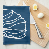 Linge De Cuisine Coquille de mer élégant - Thème de la côte bleue T (Quart Plié)