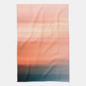 Linge De Cuisine Corail clair et Gris Bleu rayures (Vertical)