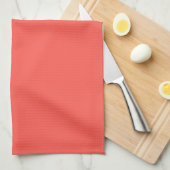 Linge De Cuisine Corail (couleur solide) (Quart Plié)