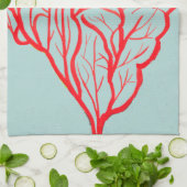 Linge De Cuisine Corail de feu nature de l'environnement art modern (Plié)