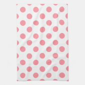 Linge De Cuisine Corail et pois blancs (Vertical)