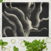 Linge De Cuisine Corail noir et tan (Plié)