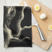 Linge De Cuisine Corail noir et tan (Quart Plié)