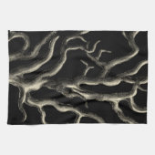 Linge De Cuisine Corail noir et tan (Horizontal)