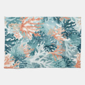 Linge De Cuisine Corail Sarcelle Vert Orange Plage (Horizontal)