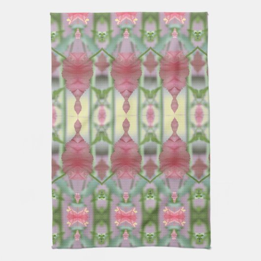 Linge De Cuisine Corail Vert et beurre jaune (Vertical)