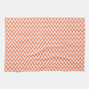 Linge De Cuisine Coral Elegant Chevron Design