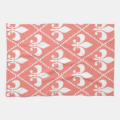 Linge De Cuisine Coral Fleur de Lis (Horizontal)