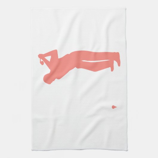 Linge De Cuisine Coral Pink Golf (Vertical)