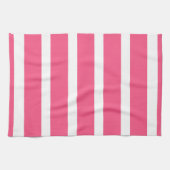 Linge De Cuisine Coral rose blanc rayures (Horizontal)
