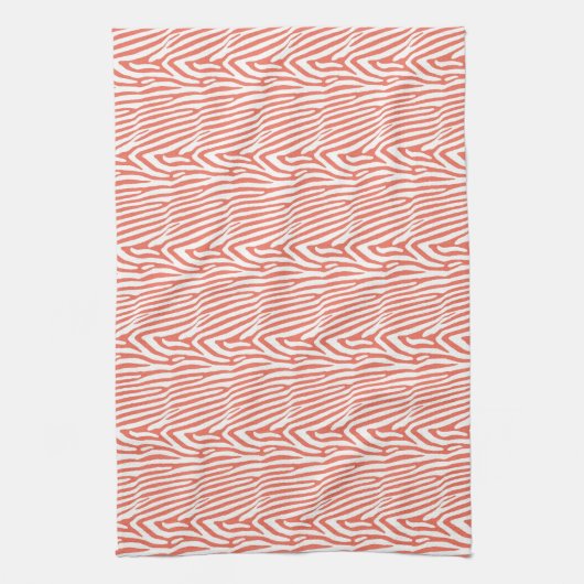 LINGE DE CUISINE CORAL ZEBRA STRIPES (Vertical)