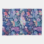 Linge De Cuisine Coraux de tortue chic (Horizontal)