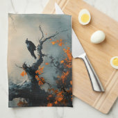 Linge De Cuisine Corbeau à Misty Forêt d'automne (Quart Plié)