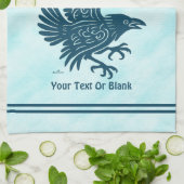 Linge De Cuisine Corbeau bleu dansant (Plié)