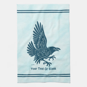 Linge De Cuisine Corbeau bleu dansant