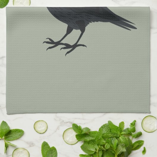 Linge De Cuisine Corbeau de Noël (Plié)