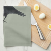 Linge De Cuisine Corbeau de Noël (Quart Plié)