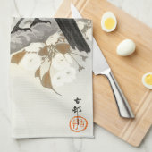 Linge De Cuisine Corbeau Raven Koson Oiseau japonais (Quart Plié)