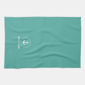 Linge De Cuisine Corde d'Ancre Nautical Boat Name (Horizontal)