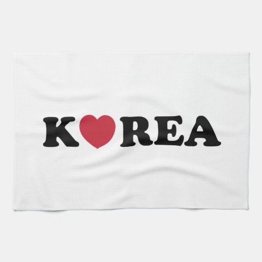Linge De Cuisine Corée amour coeur (Horizontal)