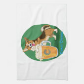 Linge De Cuisine Corgi à la bière (Vertical)