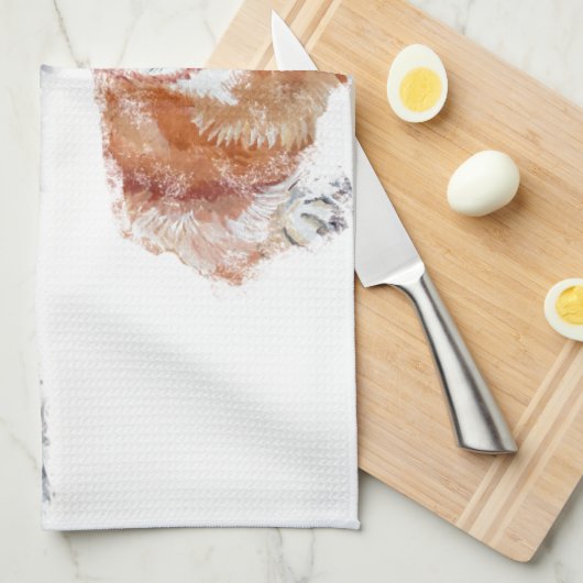 Linge De Cuisine Corgi d'hiver (Quart Plié)